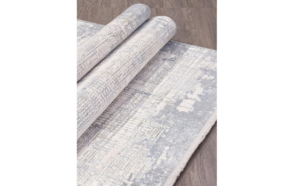 Ковер C634AQ - GREY / L.GREY - Прямоугольник - коллекция PERLA