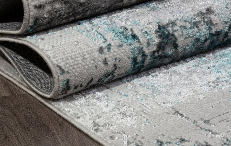 Ковер 00065A - TURQUOISE / GREY - Прямоугольник - коллекция PARADIZE