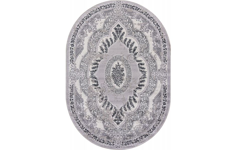 Ковер F290 - DARK GRAY - Овал - коллекция PALERMO