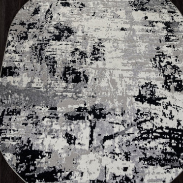 Ковер F284 - DARK GRAY - Овал - коллекция PALERMO