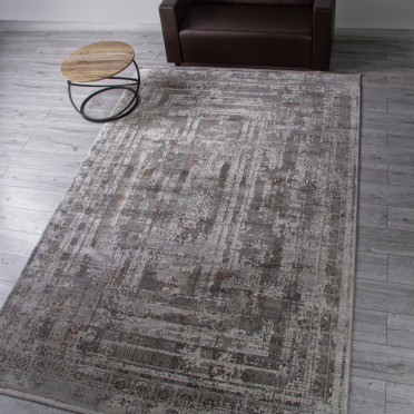 Ковер G078G2 - D.GREY / BEIGE - Прямоугольник - коллекция ROYAL