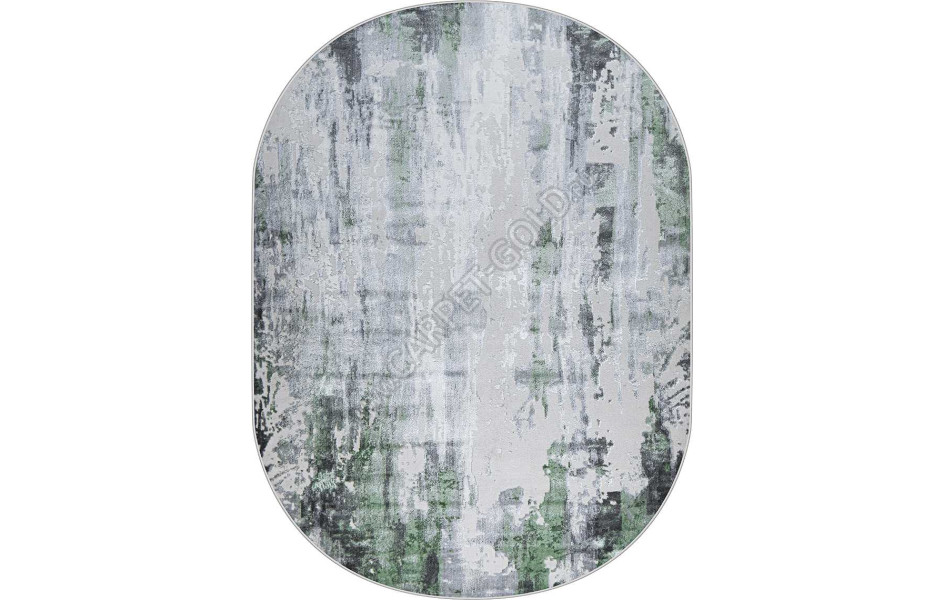 37107A OVAL GREEN FLS / L.GREY Kleopatra