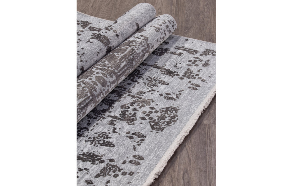 Ковер C765AL - GREY / ANTRACITE - Прямоугольник - коллекция PERLA