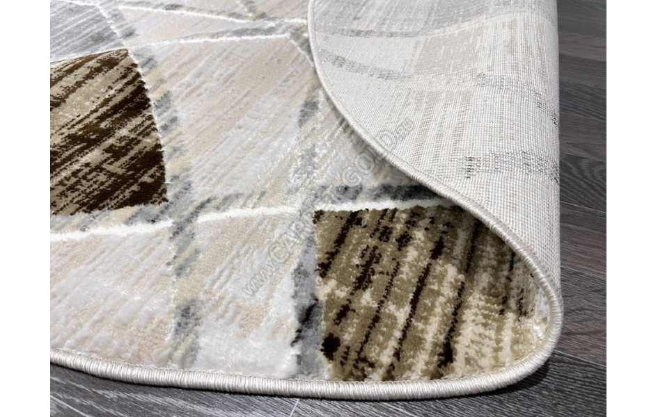 Турецкий ковер 40707A_VIZON / KOYU GRI ОВАЛ