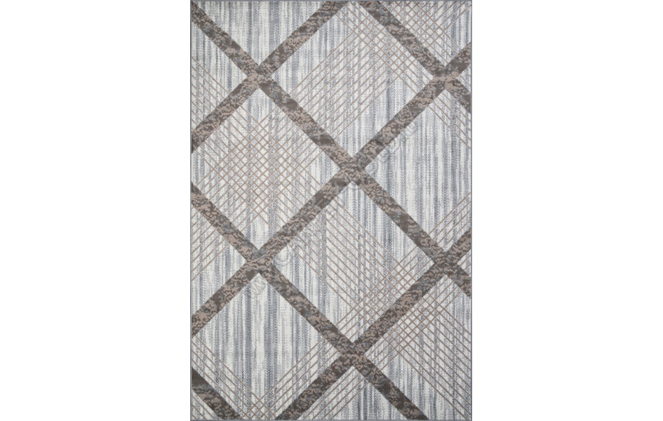 Ковер F351 - CREAM-BLUE - Прямоугольник - коллекция SIERRA